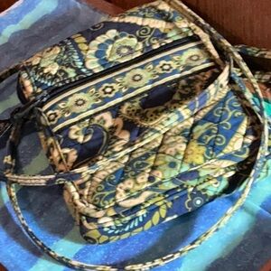 Vera Bradley mini hipster crossbody bag in the retired Rhythm and Blues pattern